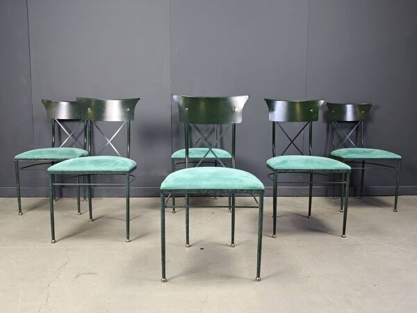 Chaises de salle à manger vintage Belgo Chrom, lot de 6 - années 1970
