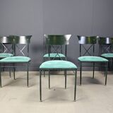 Vintage dining chairs by Belgo chrom, set of 6 - 1970s