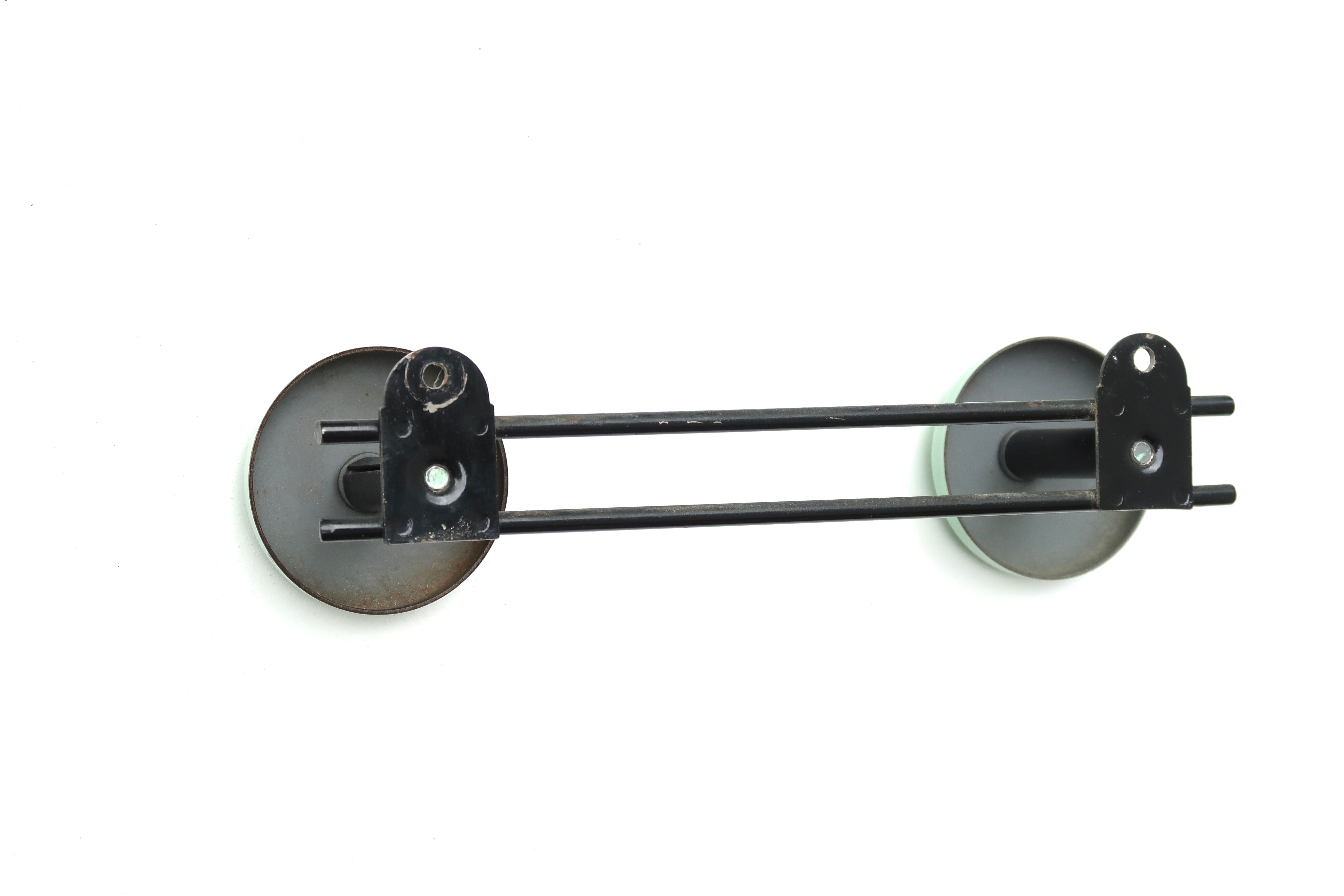 Coat rack in black and blue green metal, 50s