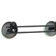 Coat rack in black and blue green metal, 50s