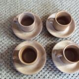 Set of 4 cups of sandstone coffee