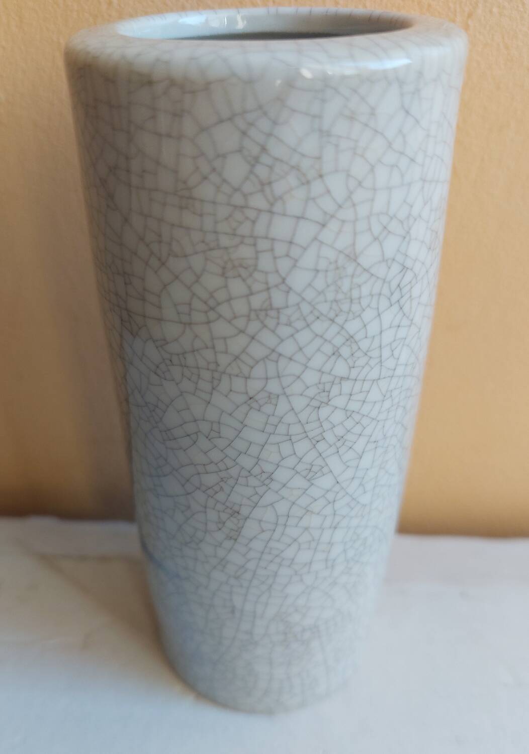 Small vintage cracked effect soliflore vase