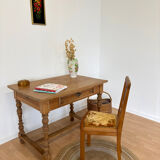 Renovated oak desk table