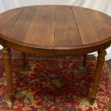 Oval solid oak table