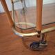 Faux bamboo cocktail trolley bar cart attr. Maison Jansen, France 1950s-60s