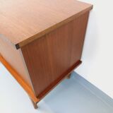 Small vintage Scandinavian teak sideboard from the 1960s.