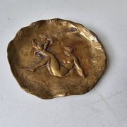 Ashtray / bronze bowl Figurative nude - Art Nouveau signed Joe Desco