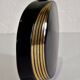 Black and gold ceramic vase - japanese design