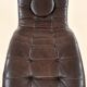 70s design chaise longue, chocolate leather, tufted, profile S.