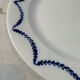 Assiette plate Salins décor bleues 24,5cm