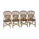 Lot 4 chaises rotin d'Audoux & Minnet