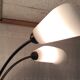 5-light chandelier in metal and opaline - mid-20th century