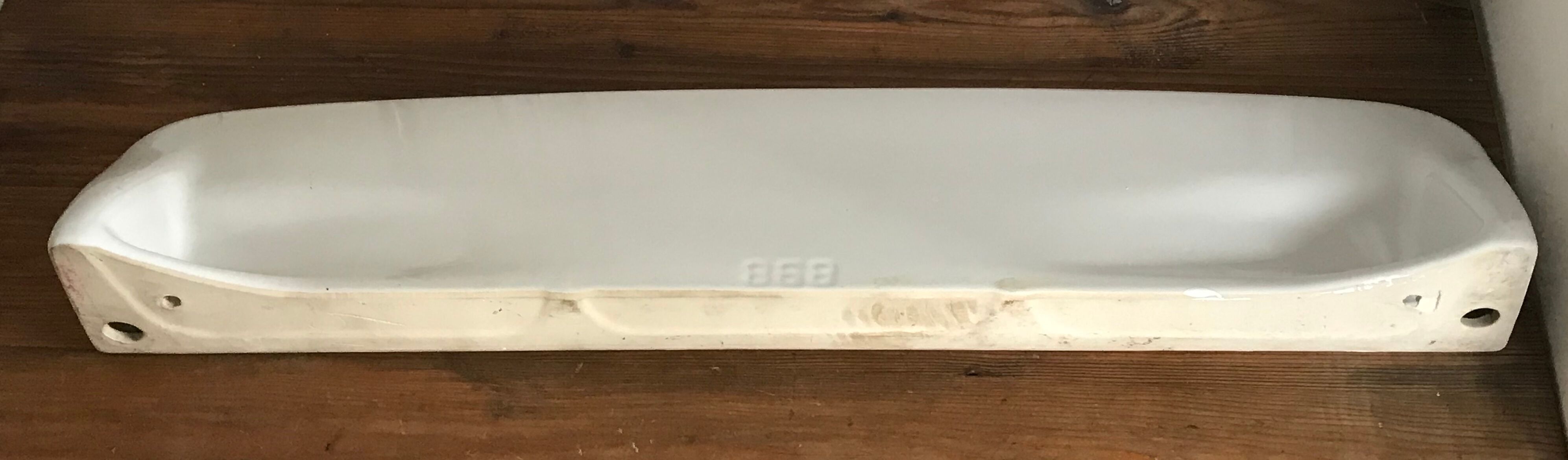 Vintage enamelled ceramic shelf