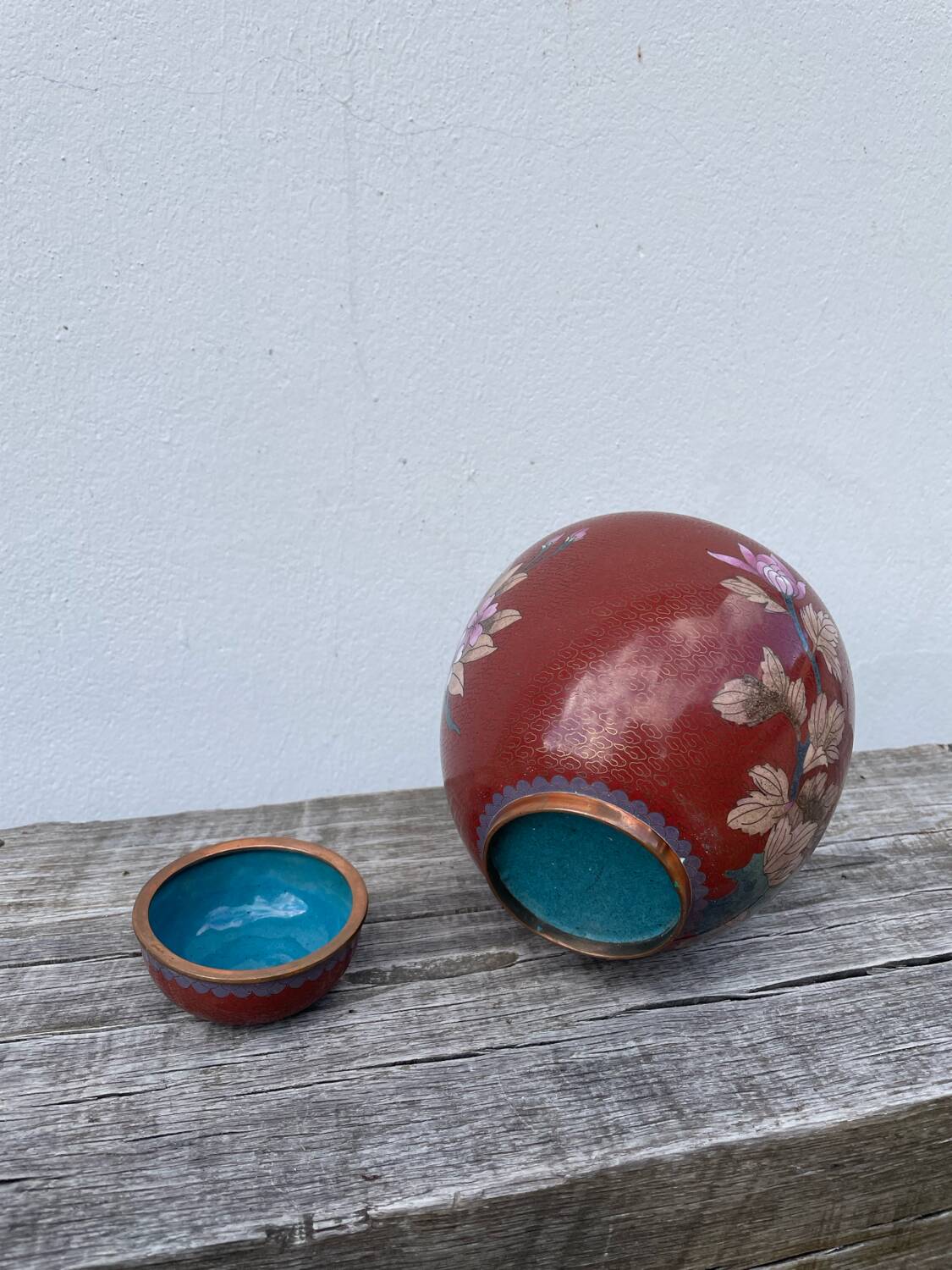 Chinese cloisonne ginger jar