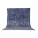 Blue Handmade Beni merirt Rug 258 x 305 cm - Abstract Wool Rug - Berber Rug
