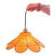 Suspension fleur en rotin