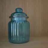 Turquoise glass jar