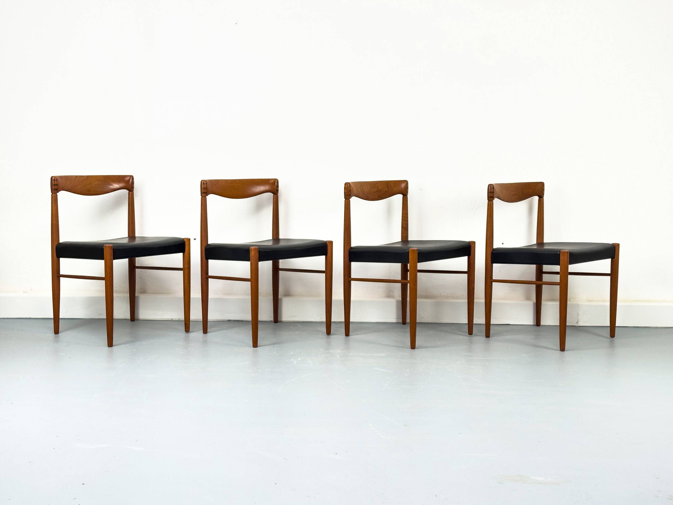 Danish Teak Dining Chairs by H. W. Klein for Bramin, 1960s, Set of 4