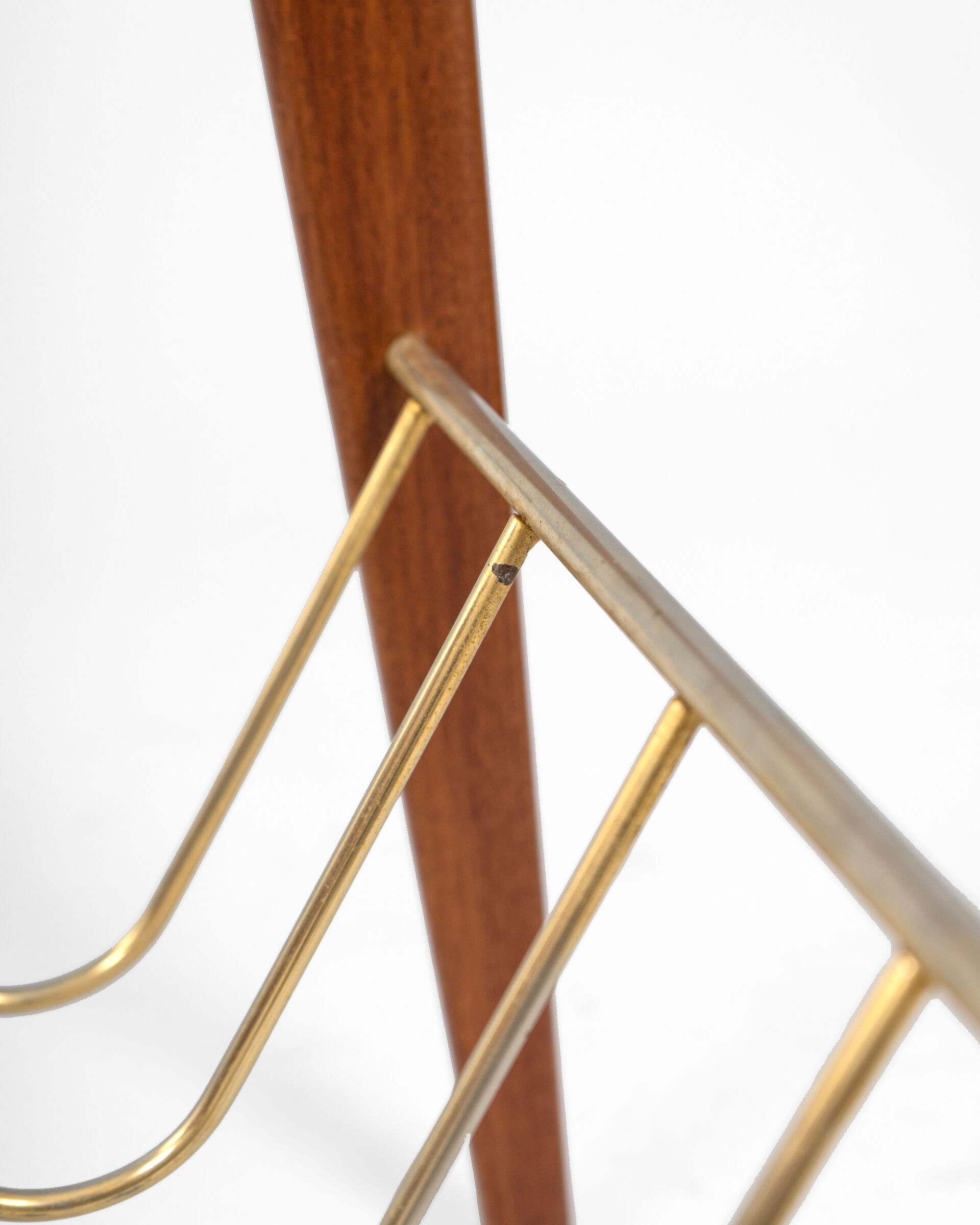 Danish teak & glass coffee table with rack, Denmark, 1960s