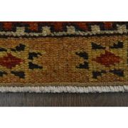 1970s vintage Turkish Oushak handmade wool cotton orange runner rug 103x330