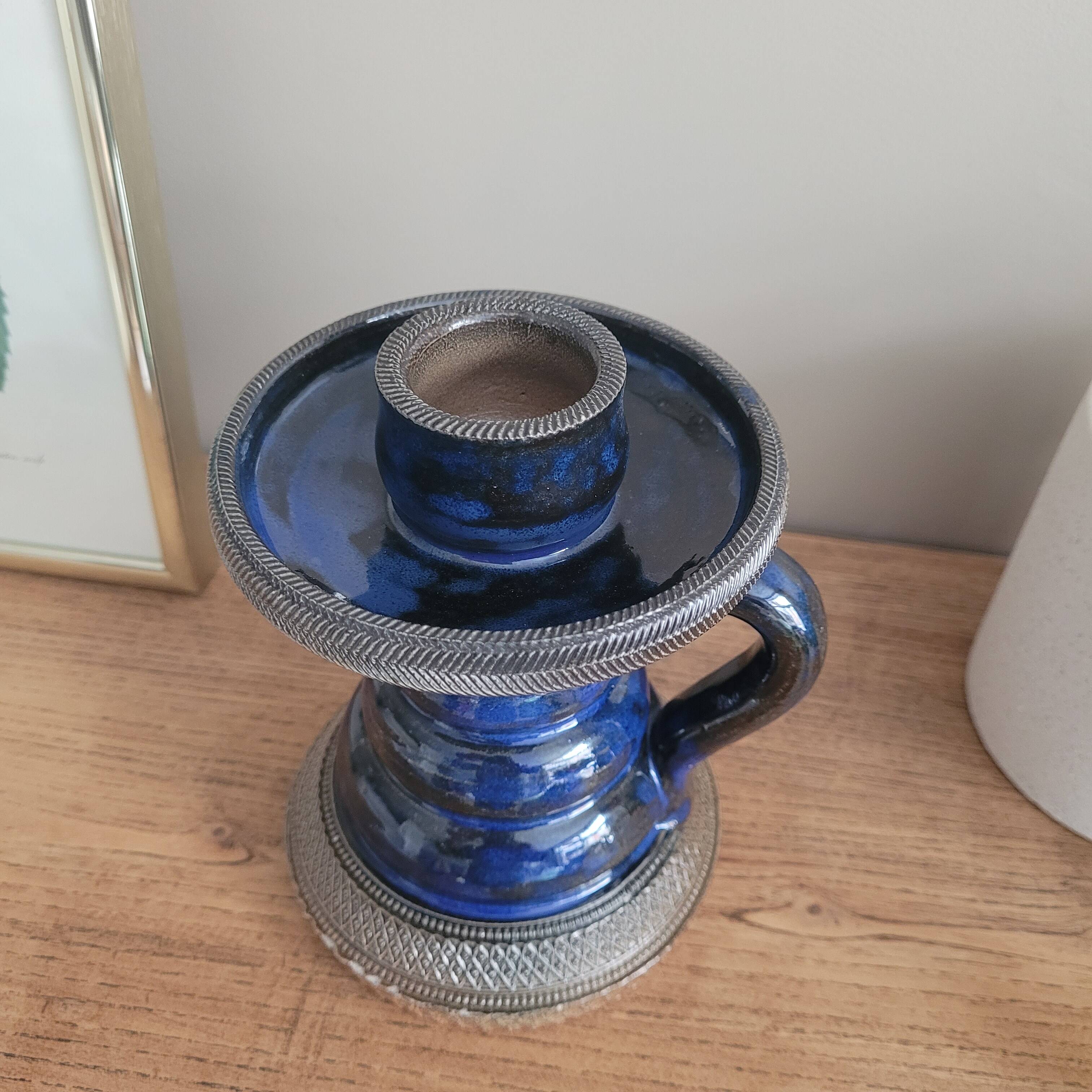 La Redoute x Selency ceramic candle holder 14 blue