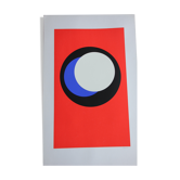 silkscreen print signed op art claisse geneviève 1967 cercles denise rené