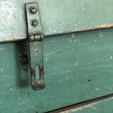 Furniture by trade / console in patinated green wood