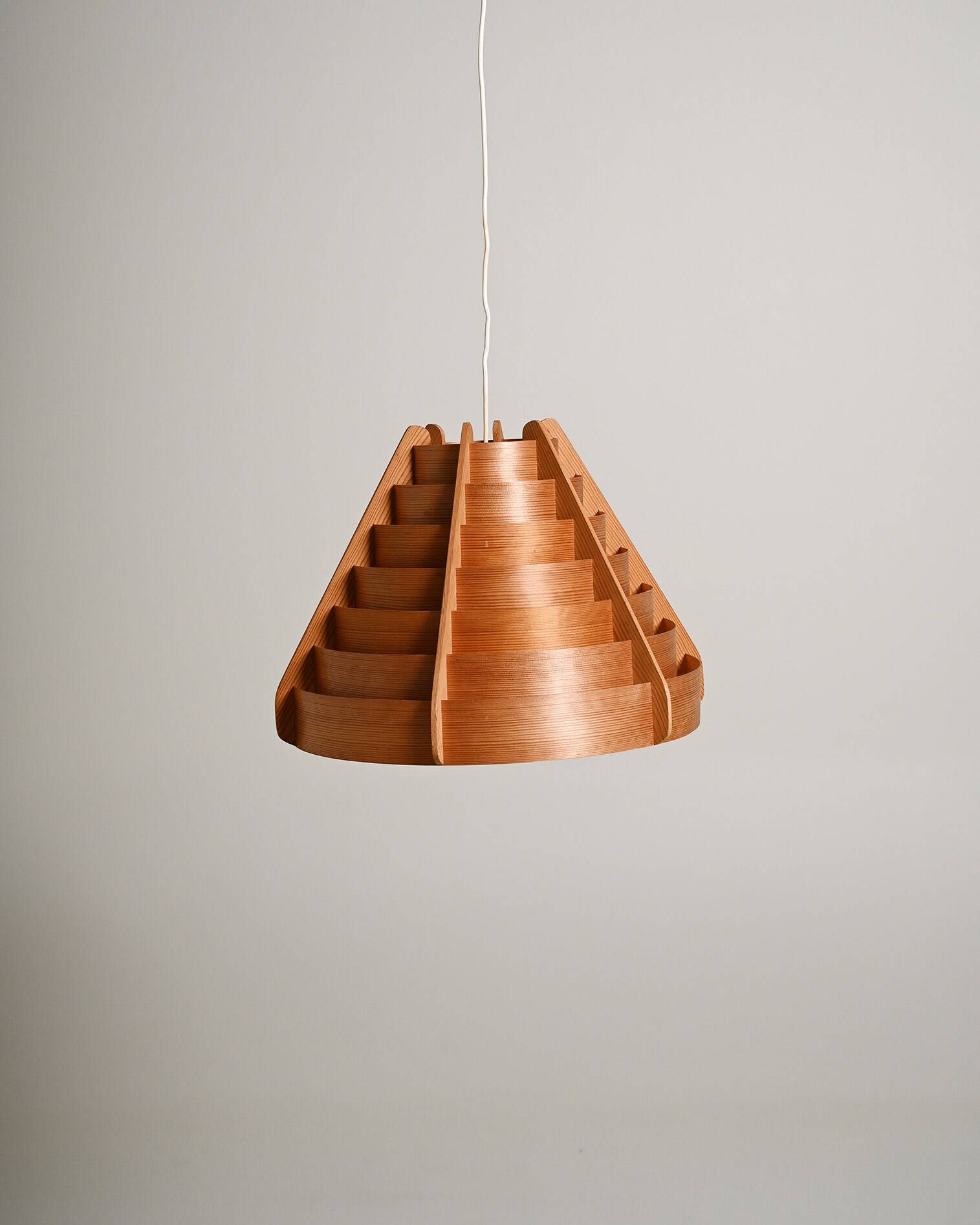 Pendant lamp in Swedish pine from Scandinavian production, 1960s
