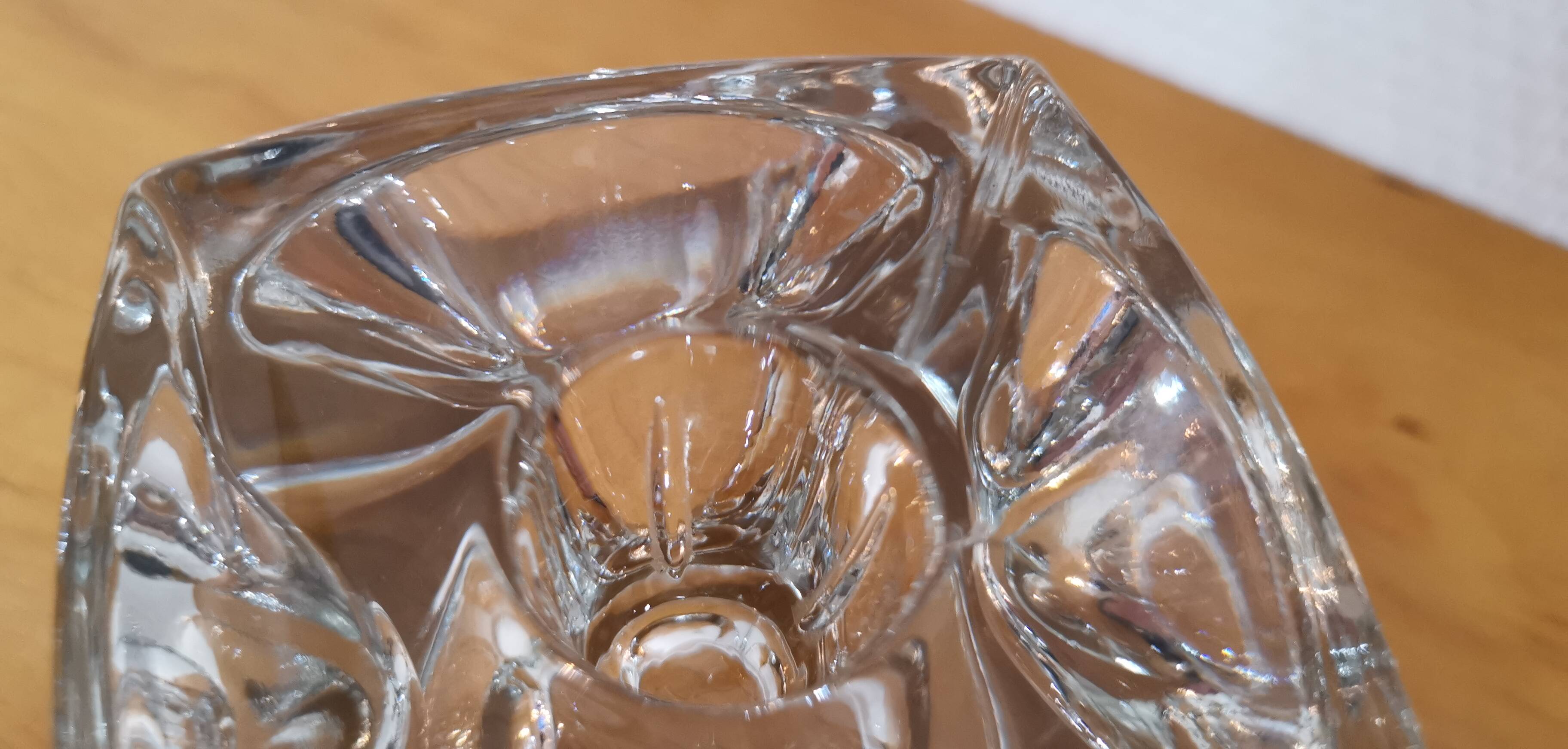 Bohemian crystal candle holder Rudolf Jurnikl for Rudolfova 60'S