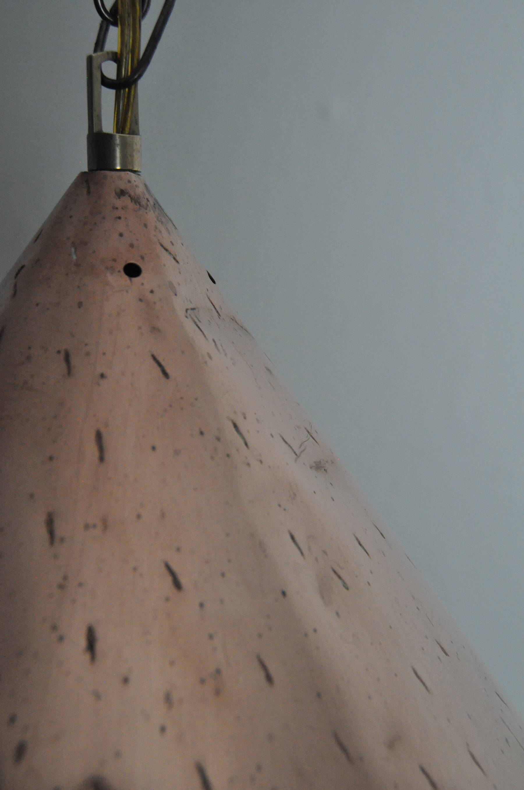 Cone shaped handmade pendant from Denmark, 1970s