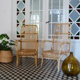 Rattan armchair