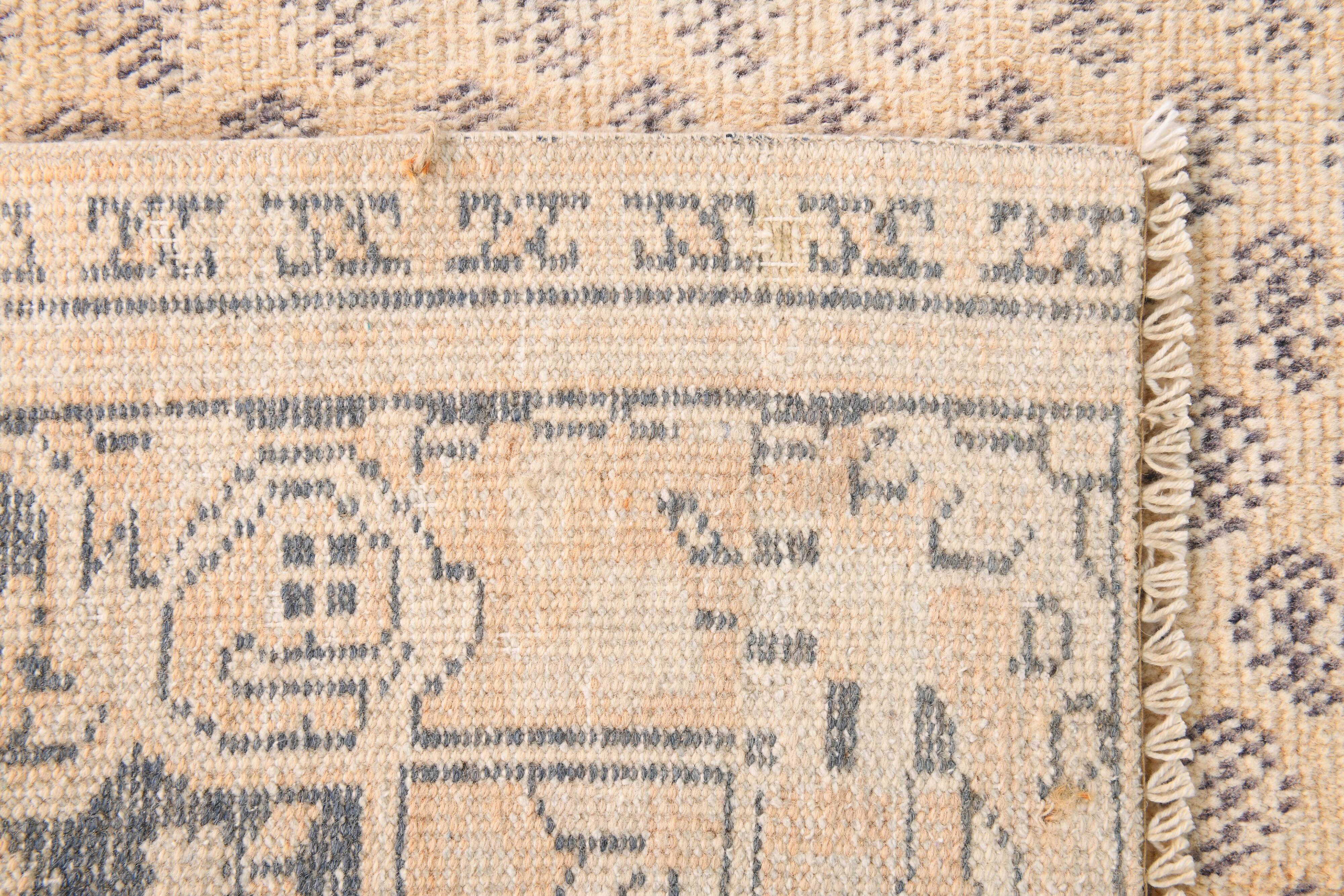 Tapis persan oriental marron crème 6x8, 176x259 cm