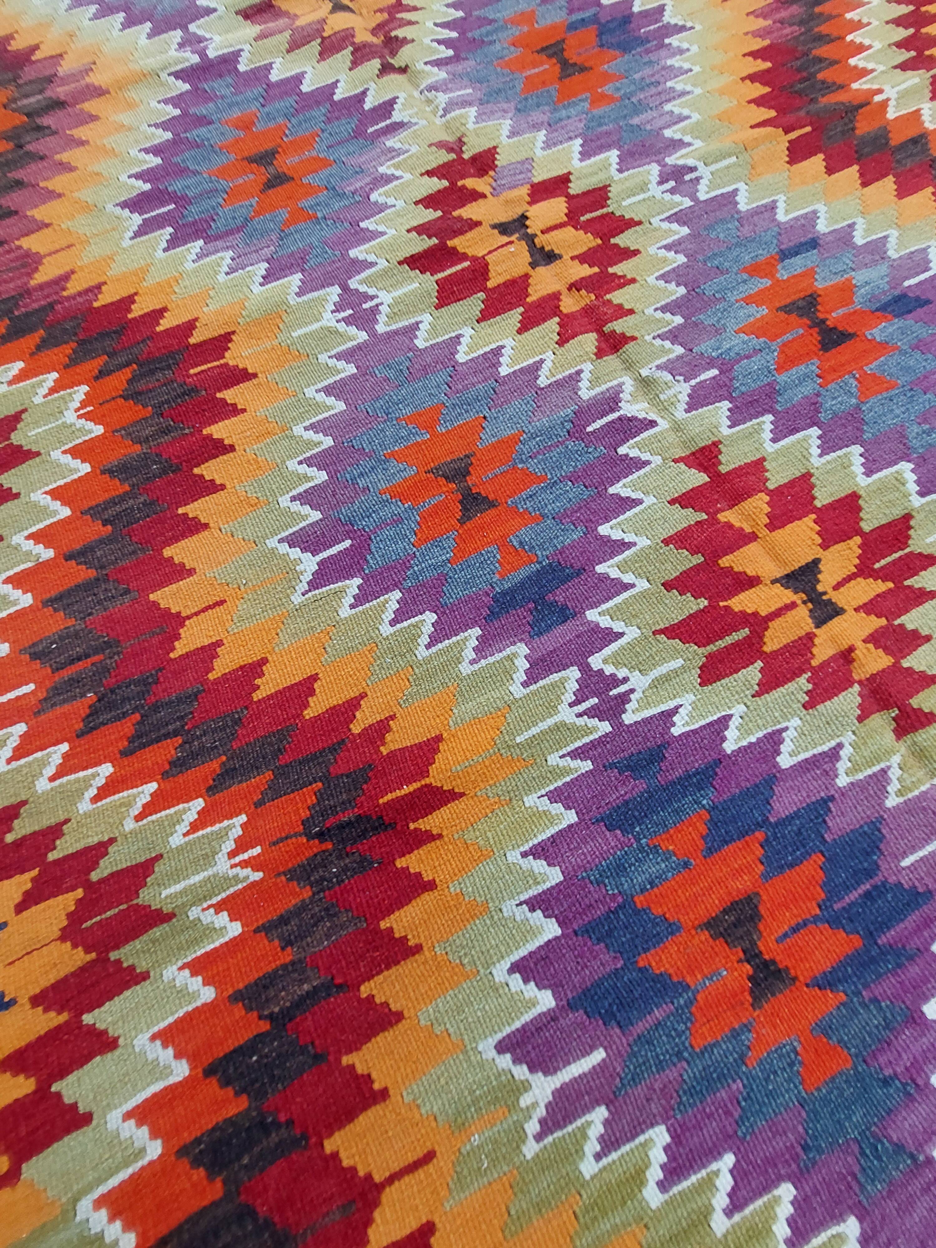 Turkish kilim rug,235x159 cm,MYK-1623