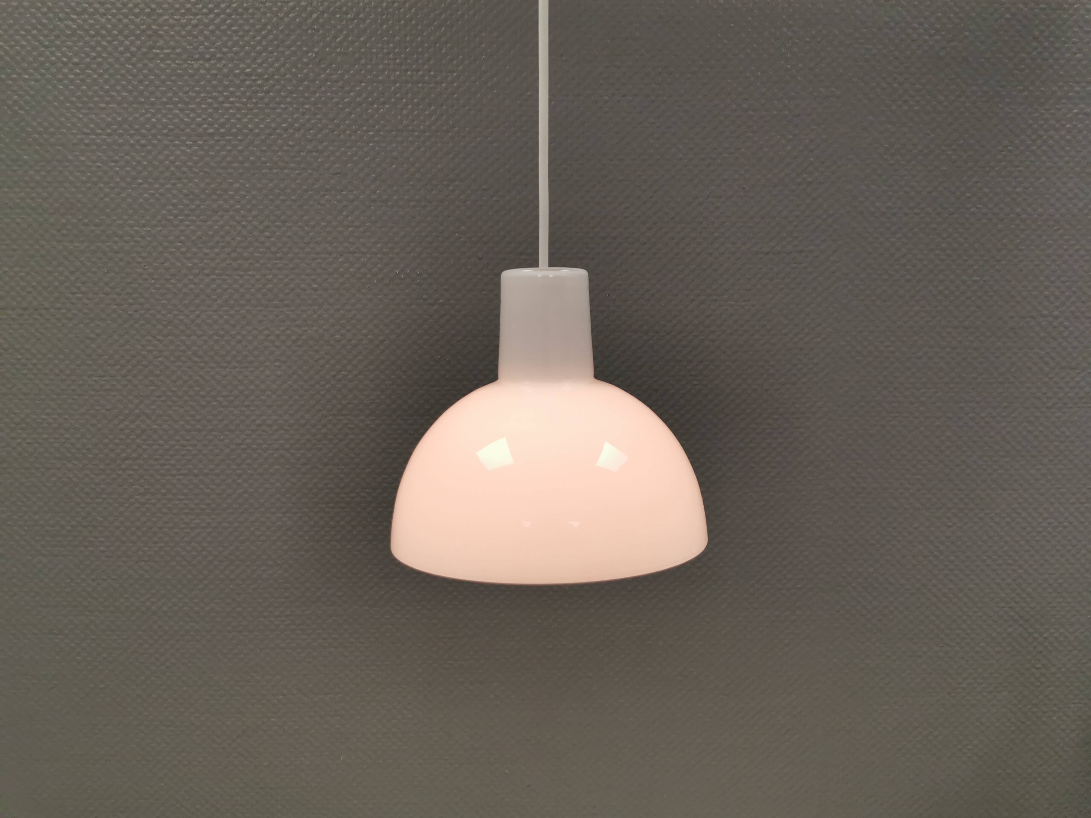 Hanging lamp produced at Holmegaard glass factory for Royal Copenhagen