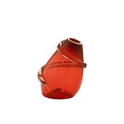 "Drop Big Spiral" vase in red glass - Sem Schanzer (as l'Anverre)