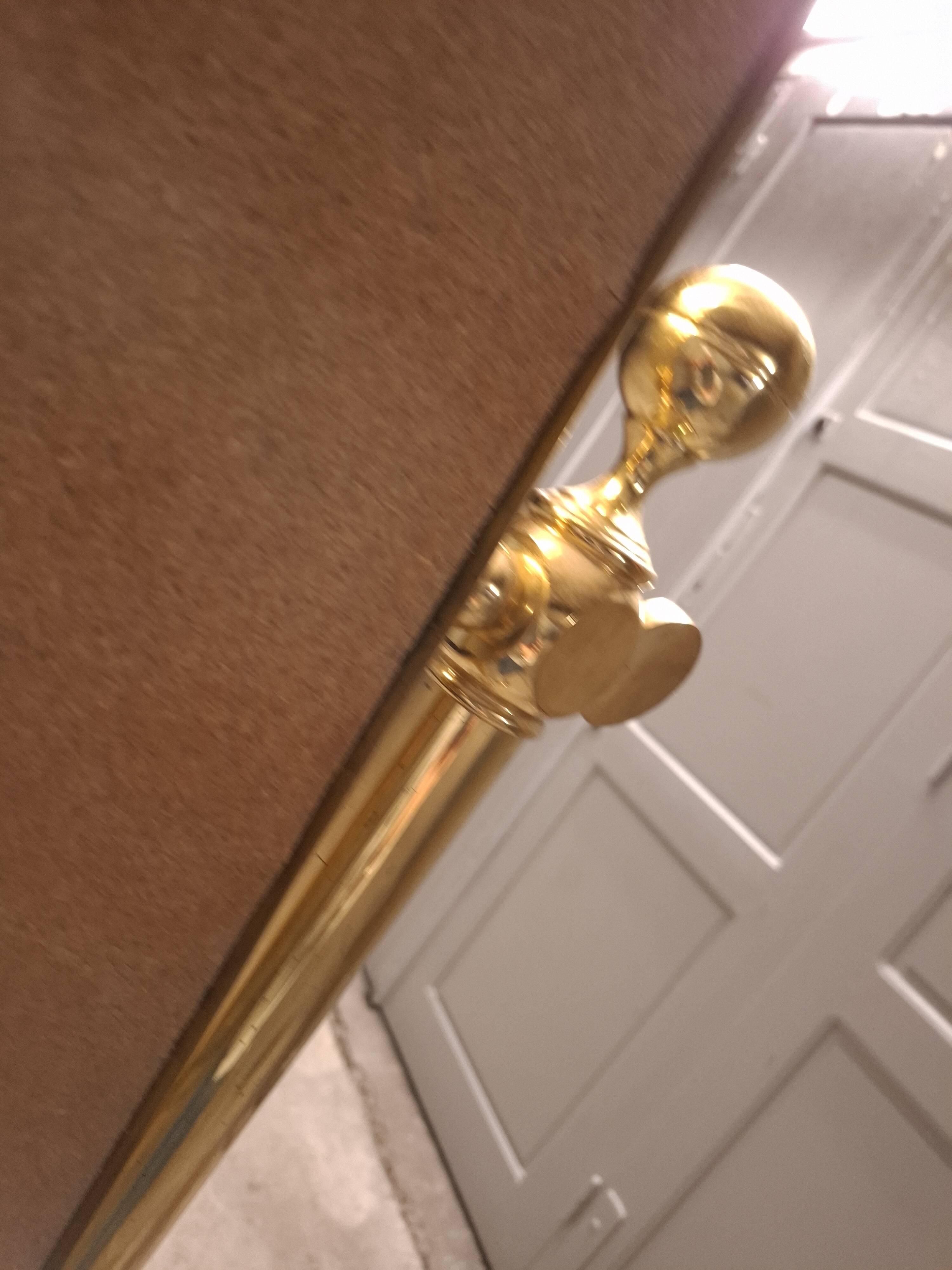 VINTAGE 70'S BRASS MIRROR