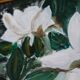 Huile sur toile « Motifs floraux » par Eila C, Suède milieu XXème