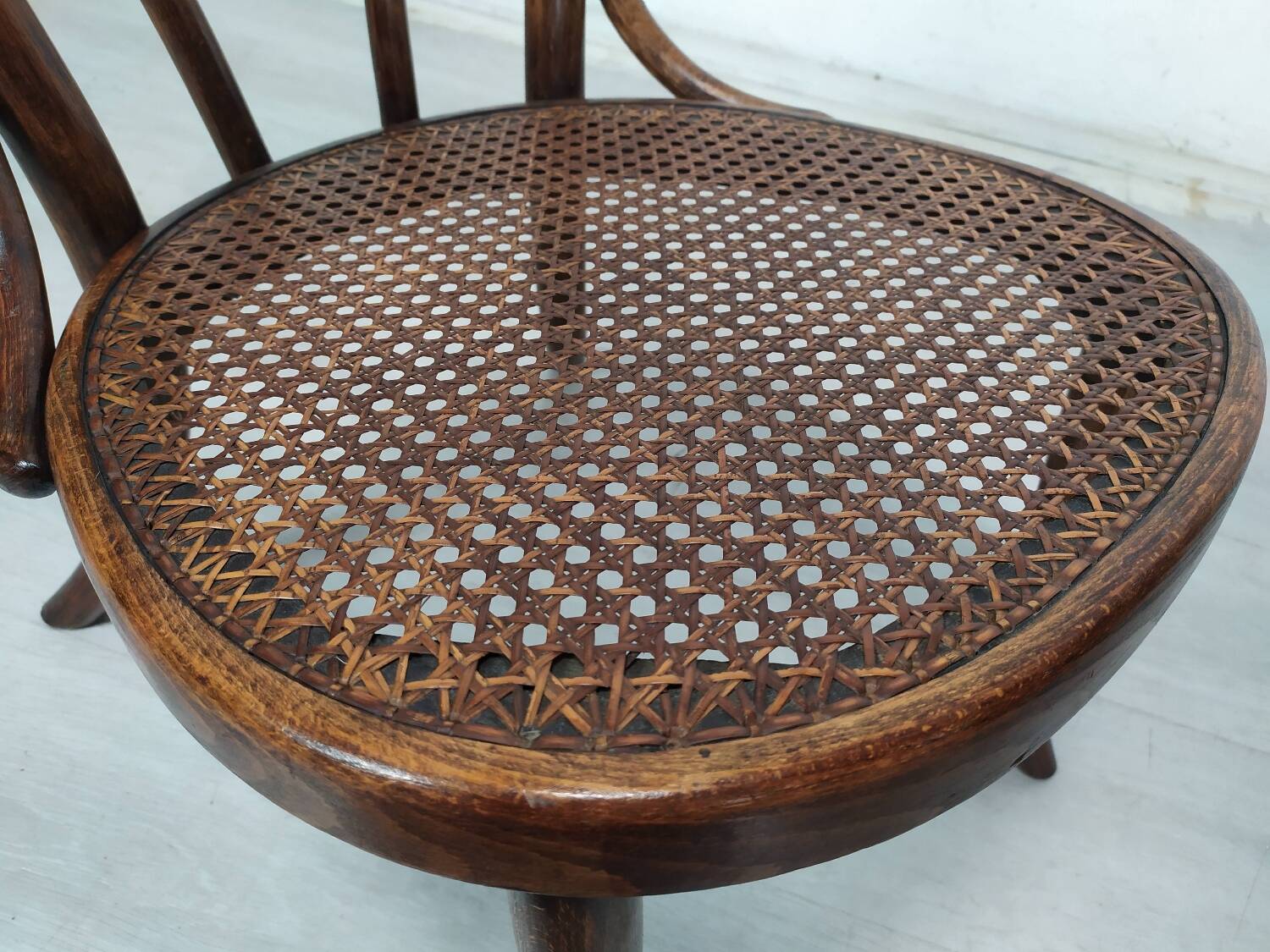Fishel cane armchair