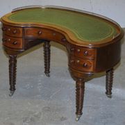 Military Campaign Kidney Desk Regency by Gillow's of Lancaster with Brass Gallery
