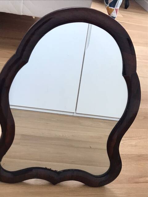 miroir anglais ancien du XIXème en palissandre avec système de pose