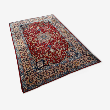 Carpets Isfahan Wool and Silk, Circa 1950