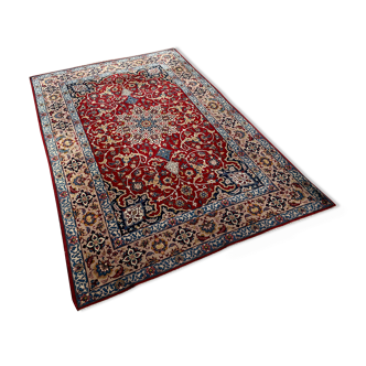 Tapis Ispahan Laine et Soie, Vers 1950