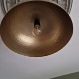 Hammered gold pendant light