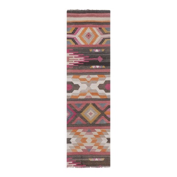 Vintage Turkish rug from Oushak, hand-woven 78x274 cm