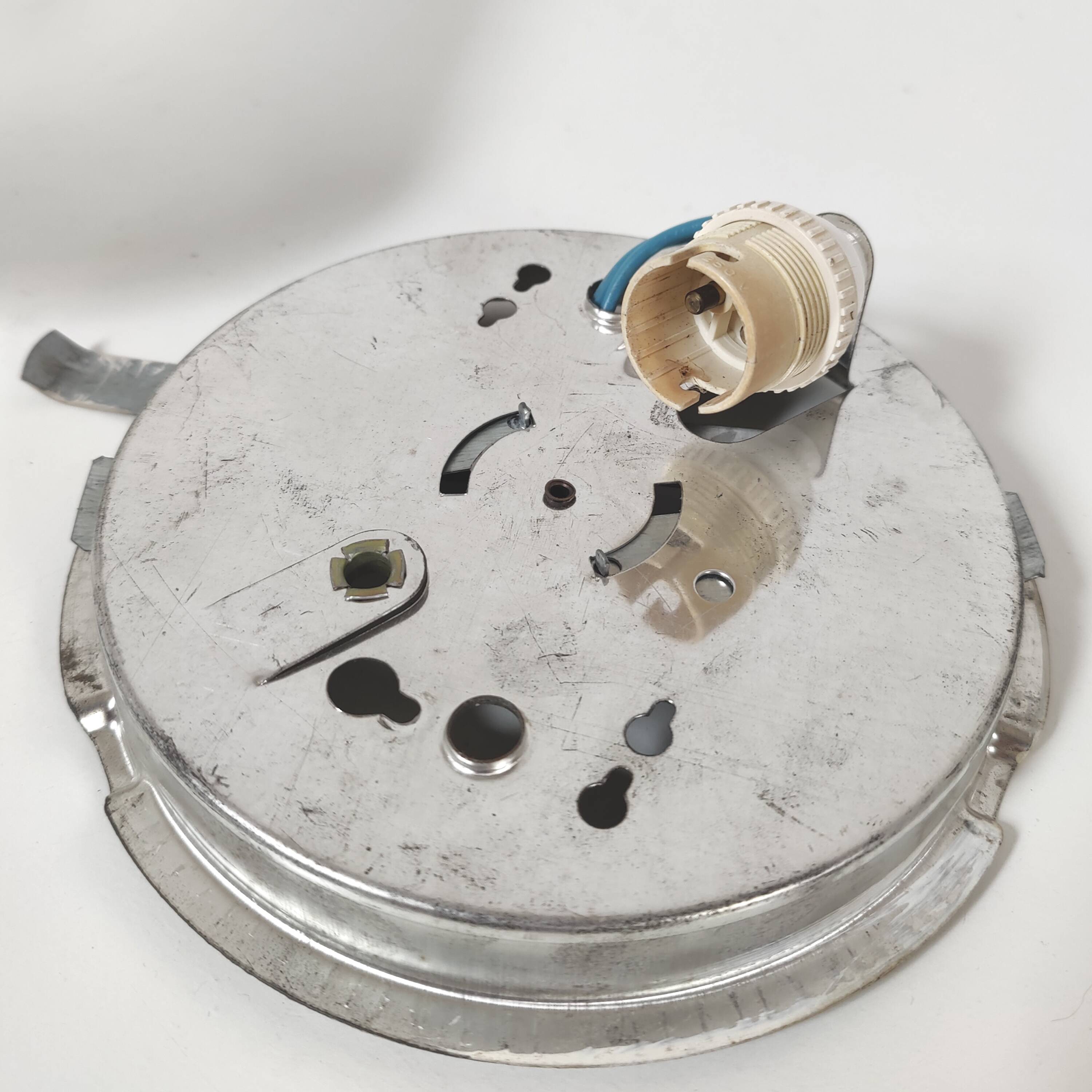 Vintage opaline glass globe square ceiling light/ wall light