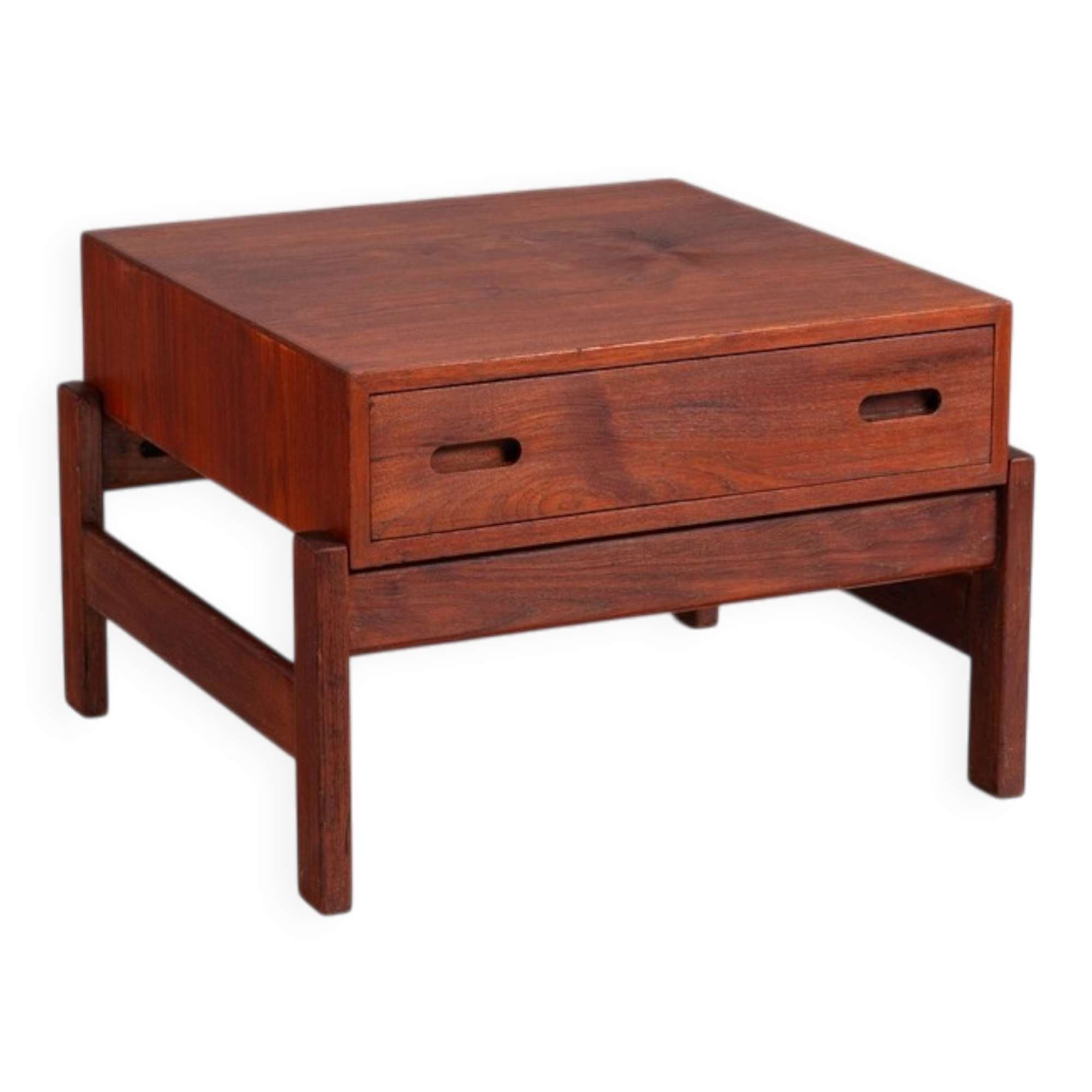 Illum Wikkelso side table in teak Hjorring Mobel Denmark 1960