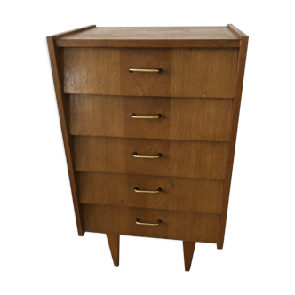 Chiffonnier vintage pieds compas années 50