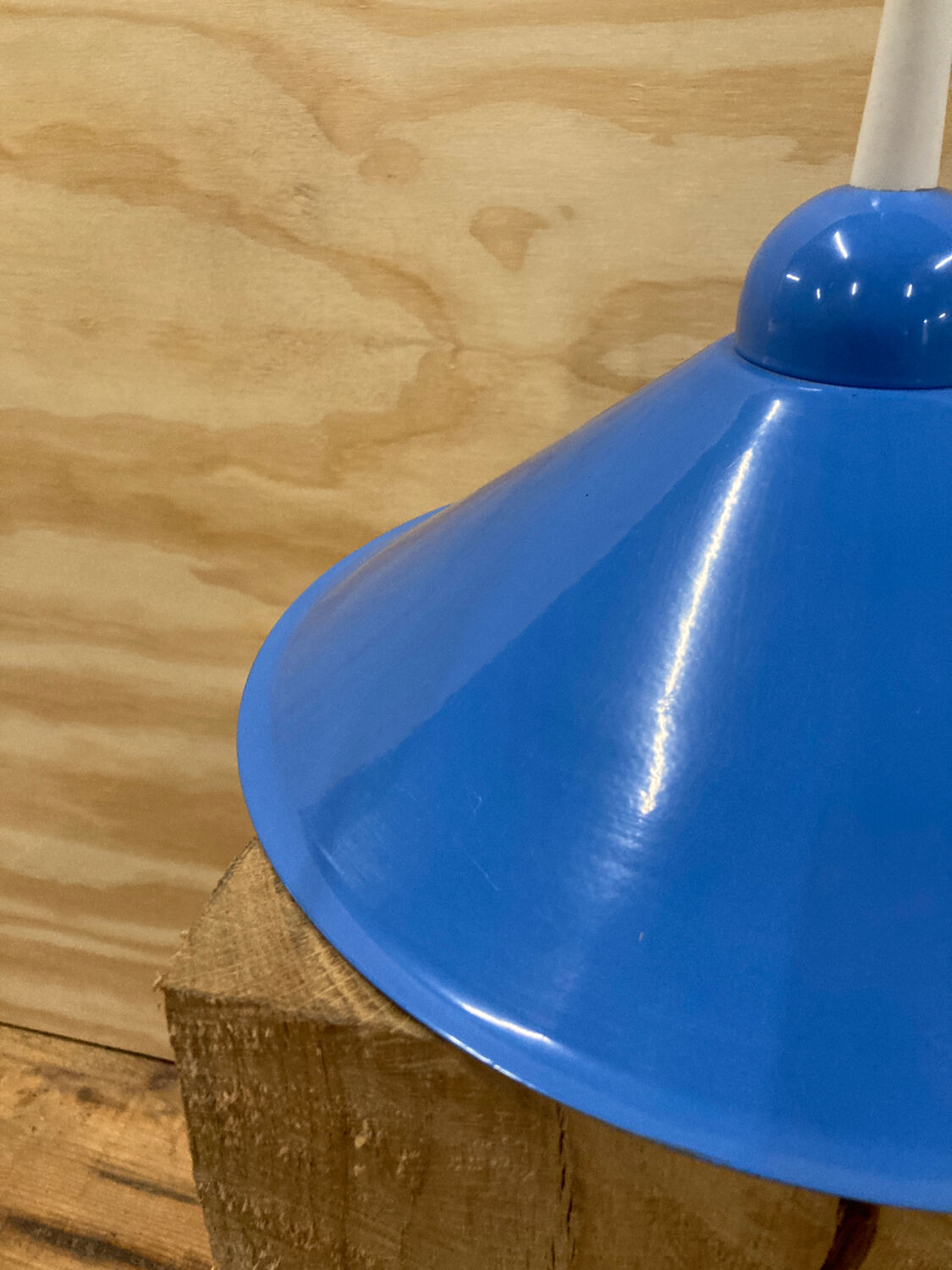 Vintage blue metal pendant light