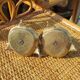 Pair of vintage solid brass candle holders