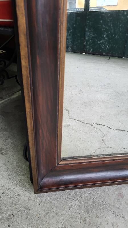 Antique wooden mirror